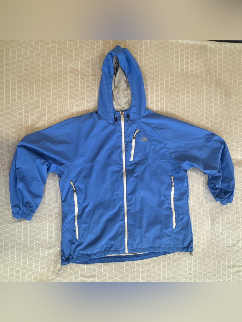 New Balance Royal Blue Hooded Rain Jacket